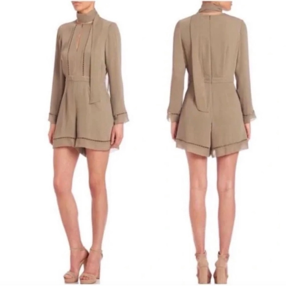 ZIMMERMANN Long Sleeve Cream Playsuit